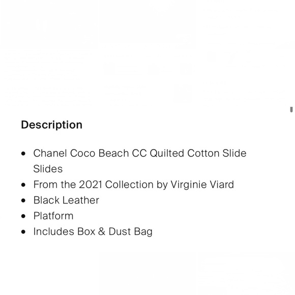 New Authentic Chanel Coco Beach Quilted CC Slides 38 - Picture 2 of 3